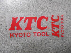 未使用　KTC　KYOTO　TOOL　ステッカーシート　赤　切り文字　抜き文字　クリックポスト　ケーティーシー