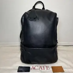 美品　アカーテ　acate リュック　オールレザー　バックパック　ブラック