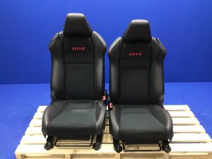 売り切り！ ZC6 BRZ 純正 運転席 助手席 フロント ハーフレザーシート クロ 赤ステッチ 左右セット シートヒーター付　　　2402441 2E9-3加