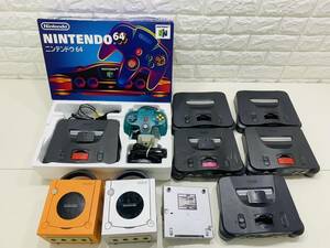 7-105★1円～当時物 任天堂 ニンテンドー Nintendo 64 ゲームキューブ GC 本体 コントローラー 大量まとめてセット 動作未確認の為ジャンク