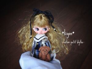 *kiyon* custom petit blythe 　カスタムプチブライス　ふわふわウィッグちゃん