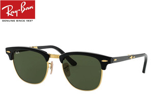 レイバン RAYBAN CLUBMASTER FOLDING ブラック/グリーン G-15 RB2176 901