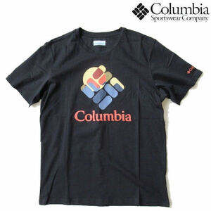 コロンビア★Columbia【メンズラピッドリッジグラフィックＴシャツ】ロゴプリントＴシャツ AM0403 019/ブラック Mサイズ