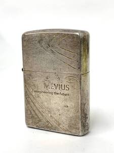 A2762◇ 1円～！ ZIPPO ジッポー ライター MEVIUS メビウス シルバー 2014年 オイルライター 喫煙具 着火確認済み