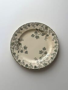 良品　フランス　アンティーク　皿　Gien　ジアン　/　“ART NOUVEAU”　アール・ヌーヴォーの平皿プレート　ブロカント　ヴィンテージ 