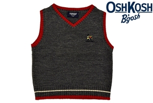 S2124★送料無料★美品★OSHKOSH★男の子ニットベスト ジレ 110