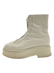 THE ROW◆ショートブーツ/38/WHT/レザー/Zippepd Boot