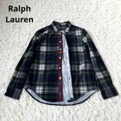 Ralph POLO ラルフローレン　チェック　シャツ　エンブレム