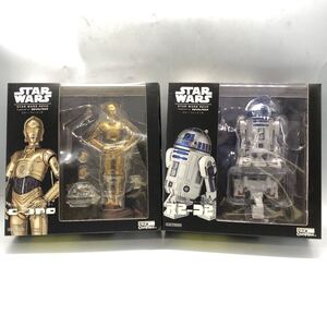 中1円〜figure complex スター・ウォーズ リボルテック C-3PO & R2-D2 セット フィギュア 箱傷み、汚れあり