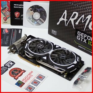 ★MSI GeForce GTX 1080 Ti ARMOR 11G OC グラフィックボード VD6303/GDDR5X 11GB/PCI Express/外箱等付属/ビデオカード/グラボ&1817600056