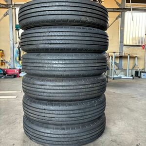 225/80R17.5 123/122L◆ヨコハマ SUPER STEEL RY138E 中型トラック用夏タイヤ 2022年製 バリ山 6本セット