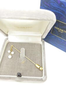 ミキモト　MIKIMOTO　ピンブローチ　　パール　k18