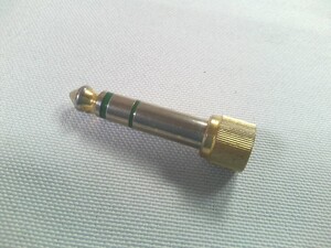  ステレオミニプラグ(オス)→標準プラグ（オス） 変換アダプタ 3.5mm to 6.3mm 　変換プラグ