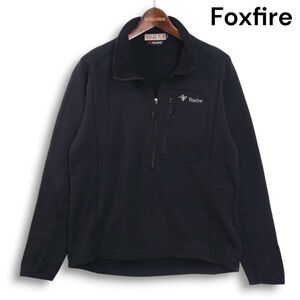 Foxfire フォックスファイヤー 5115949 秋冬 裏起毛★ ディメンション フリース プルオーバー ジャケット Sz.M メンズ 黒　K4T02191_C#E