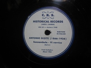 ★☆SP盤レコード ANTONIO SCOTTI : Sonnambula - Vi ravviso / Aida - Sortita D