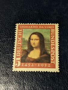 ドイツ切手 「モナリザ」未使用1種 1952年　ヒンジなし