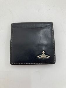 1円スタート　Vivienne Westwood ヴィヴィアンウエストウッド 財布　コインケース　 レザー ブラック系　1126b