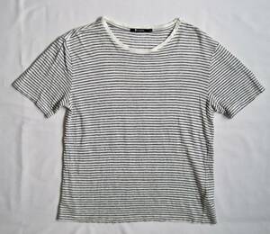 T by ALEXANDER WANG ティーバイアレキサンダーワン ボーダーリネン Tシャツ　S　ラグシー購入