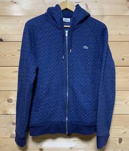 落札後24時間以内発送★ビンテージ★美中古★LACOSTE（ラコステ）NAVY ジップパーカー　サイズM