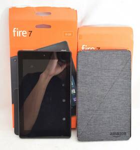 や★通電OK☆Amazon アマゾン Kindle fire7 第7世代 SR043KL 8GB ブラック Fireタブレット カバー付★