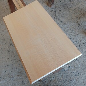 A-1789 【55×33～34×3.5cm】　国産ひのき　耳付板　テーブル　棚板　看板　一枚板　無垢材　桧　檜　DIY