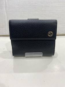 【GUCCI グッチ 】44905 二つ折り財布 インターロッキングG レザー ブラック レディース 2401oki