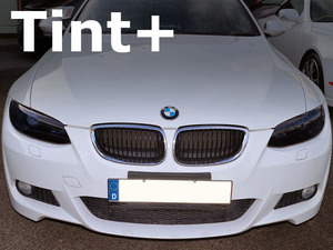 Tint+ 水洗→再利用OK BMW M3 E92 前期 ヘッドライト スモークフィルム