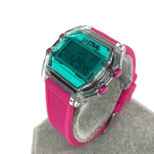 新品同様◆I AM THE WATCH アイアムザウォッチ 腕時計 ◆KIT010 シルバーカラー/ピンク SS×シリコン レディース ウォッチ watch