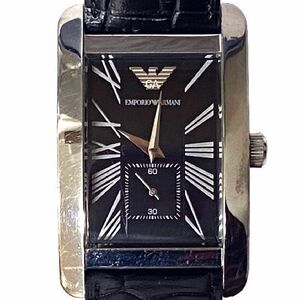 G8464【エンポリ オアルマーニ】AR0143 クォーツ スモールセコンド レクタンギュラー ・メンズ 腕時計・稼働品