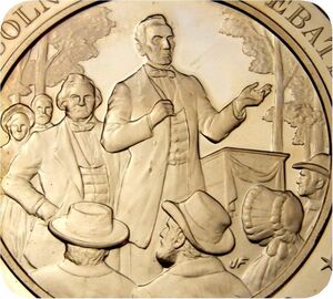 限定品 1858年 アメリカ リンカーン ダグラス論争 カンザス 奴隷制度廃止 フランクリンミント 記念メダル コイン スーベニア 記念品 記念章