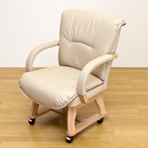 ダイニングチェア 回転式 1脚 肘付 ソファ感覚の椅子 デラックスシート ナチュラル HTL-01(NA)