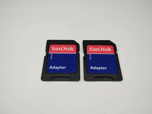 2枚セット　microSD→SD　SanDisk　変換アダプター　認識確認済み メモリーカード　マイクロSDカード　SDカード