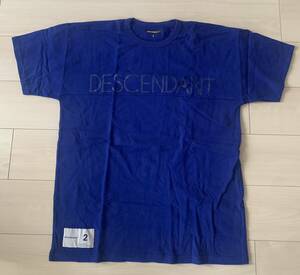 【超美品人気完売モデル】DESCENDANT ロゴTシャツ ブルー 2 ディセンダント 半袖Tシャツ 青 DCDT 定番デザイン