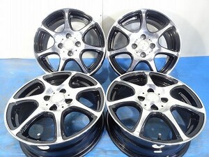 ◆Esprine ZERO◆15x5.5J +45 4穴 100 中古 アルミホイール 4本【福島発 送料無料】FUK-D13415★15インチ★アクア・ノート等