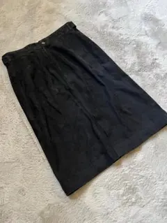 【pielila】（M）台形スカート　黒　膝丈