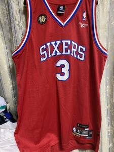 リーボックNBA SIXERS　IVERSON #3 アレン・アイバーソン76ers シクサーズ　ユニフォーム 360枚限定　XLサイズ　USED