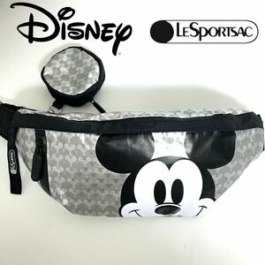 LeSportsac Disney レスポートサック ディズニー 100周年記念モデル CROSSBODY SLING クロスボディ ミッキー ボディバッグ ウエストポーチ