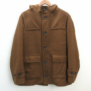 a■ユナイテッドアローズ/GREEN LABEL RELAXING シングルボタン ウールコート【L】茶/MENS/75【中古】