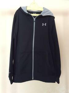 ★ UNDER ARMOUR　フルジップパーカー　ブラック　YLG(150cm) ★