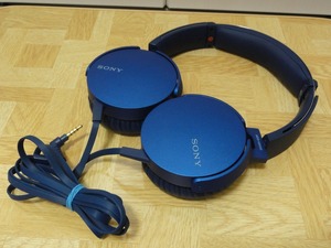 ★SONY ソニー 折りたたみ式ヘッドホン MDR-XB550 重低音モデル 送料230円 