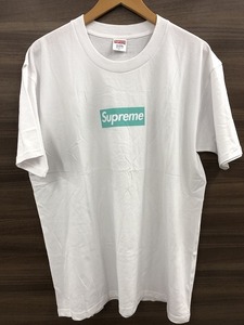 期間限定セール Supreme×TiffanyCo. 21AW BOX LOGO TEE ホワイト ブルー