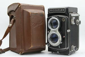 【訳あり品】 リコー Ricoh Ricohflex Riken Riconar 8cm F3.5 ケース付き 二眼カメラ v2361