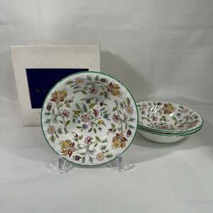 Minton ミントン Royal Doulton ロイヤル ドルトン シリアルボール ハドンホール 3皿 花柄 食器 洋食器 (RD-014)