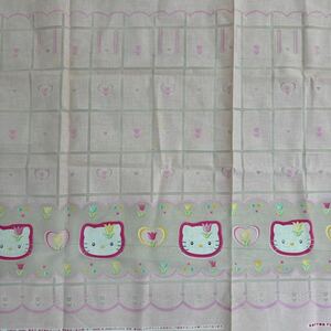 サンリオ　ハロー　キティ　kitty 1999 当時　レア　希少　カフェカーテン　生地 約107×55 布　クロス　チューリップ