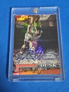 【直書きオートthe DUNK】John Starks 2000-01 Finest Moments Refractors Autographs auto