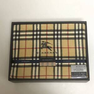 激レア/廃盤品【送料無料】新品未使用/正規品/Burberry/高級シール織/綿毛布/西川産業/日本製/シングルサイズ/寝具/シルキータッチ(Y120)冬