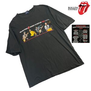 90s 希少 The Rolling Stones ローリングストーンズ Tシャツ Bridges to Babylon 1998/1999 ヨーロッパツアー バンドT ダメージ有 A2493