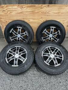 在庫処分　ハイブロック(HI-BLOCK/MONZA) 15インチ 195/80R15ホイールタイヤセット 15×6J　ET33　200系ハイエース