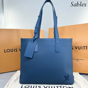 1円【新品未使用/RFID】LOUIS VUITTON ルイヴィトン ファストライン トートバッグ M23707 レザー アトランティック アエログラム