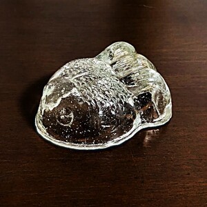 戦前 ガラス製ゼリー型 金魚 検索用: ペロペロ ままごと おはじき ニッキ水 瓶 金平糖 盃 氷コップ レトロ 玩具